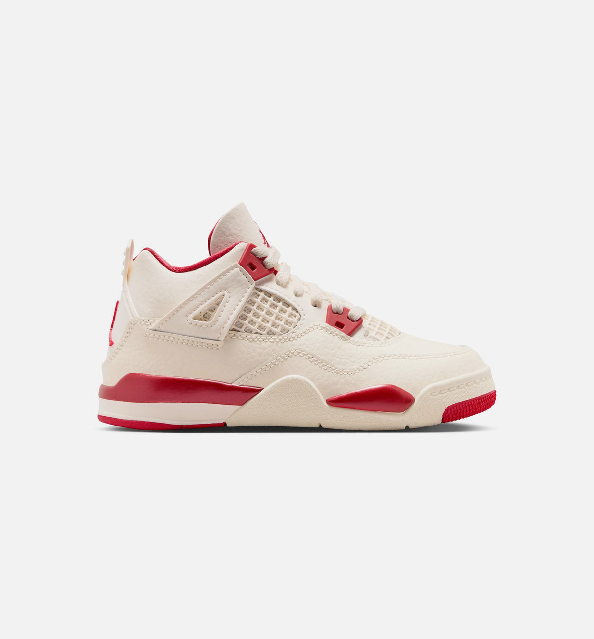 Air Jordan 4 Retro Valentine's Day Preschool Lifestyle Shoe – Pale Ivory/Sierra Red/Tough Red