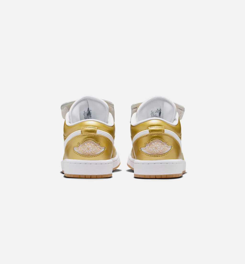Air Jordan 1 Low Women's Lifestyle Shoe – Gold/White/Gum Yellow