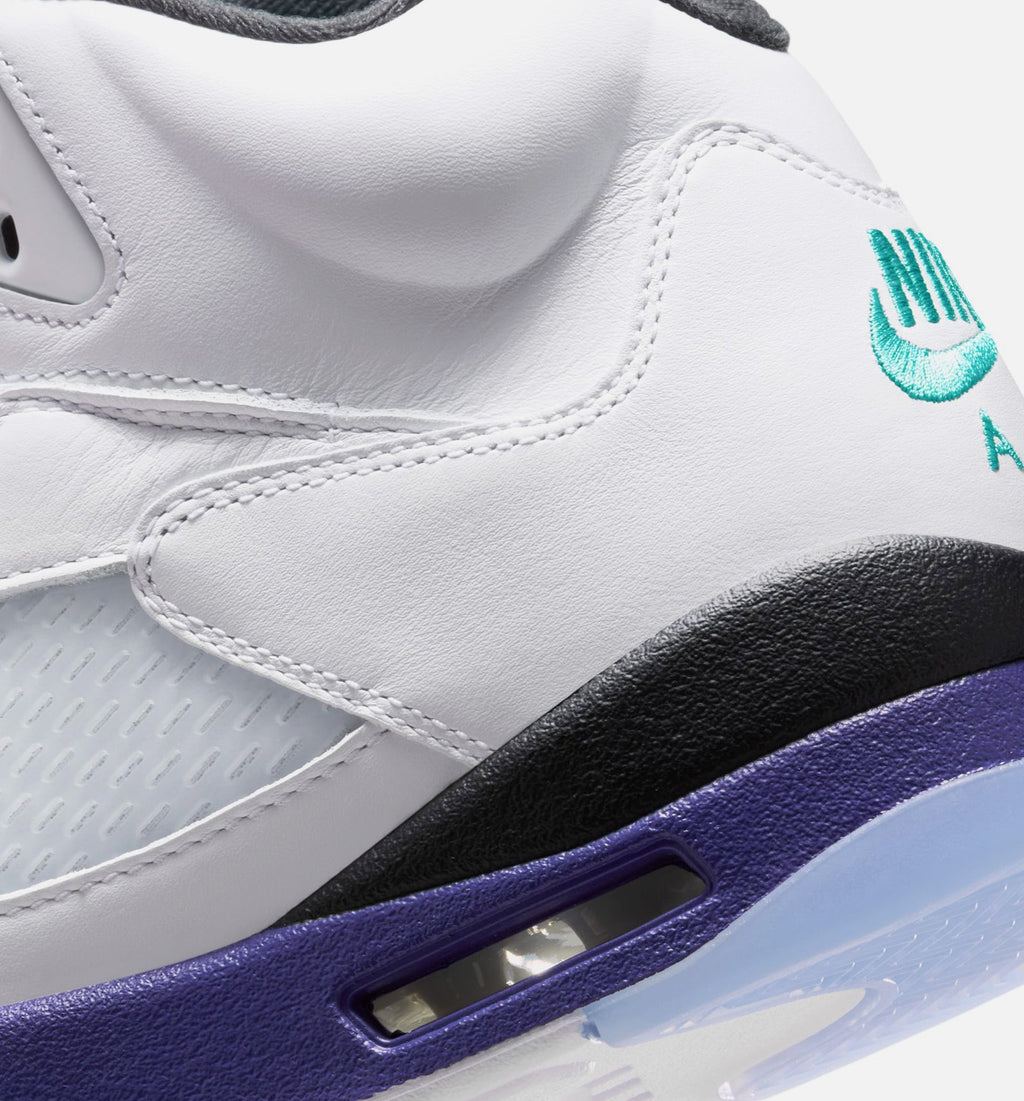 Air Jordan 5 Retro Grape Men's Lifestyle Shoe – White/New Emerald/Grape Ice/Black
