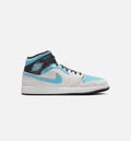 Air Jordan 1 Mid SE Men's Lifestyle Shoe – Summit White/Blue Chill/Black