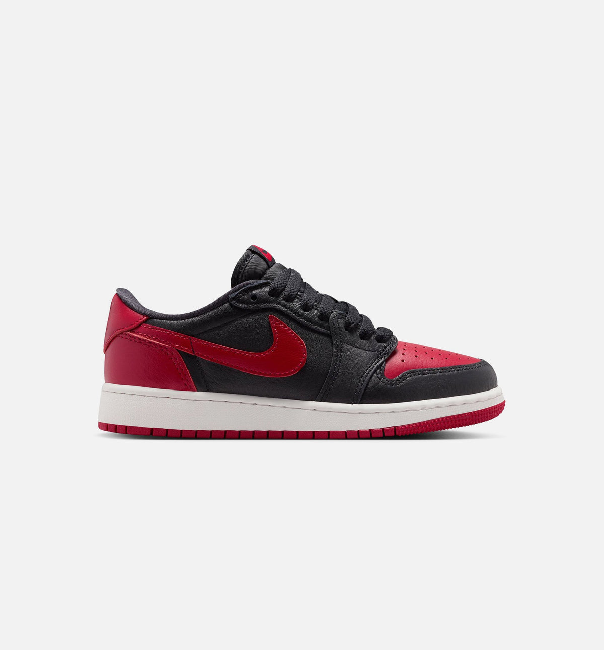 Air Jordan 1 Retro Low OG Banned Grade School Lifestyle Shoe – Black/Varsity Red/Summit White
