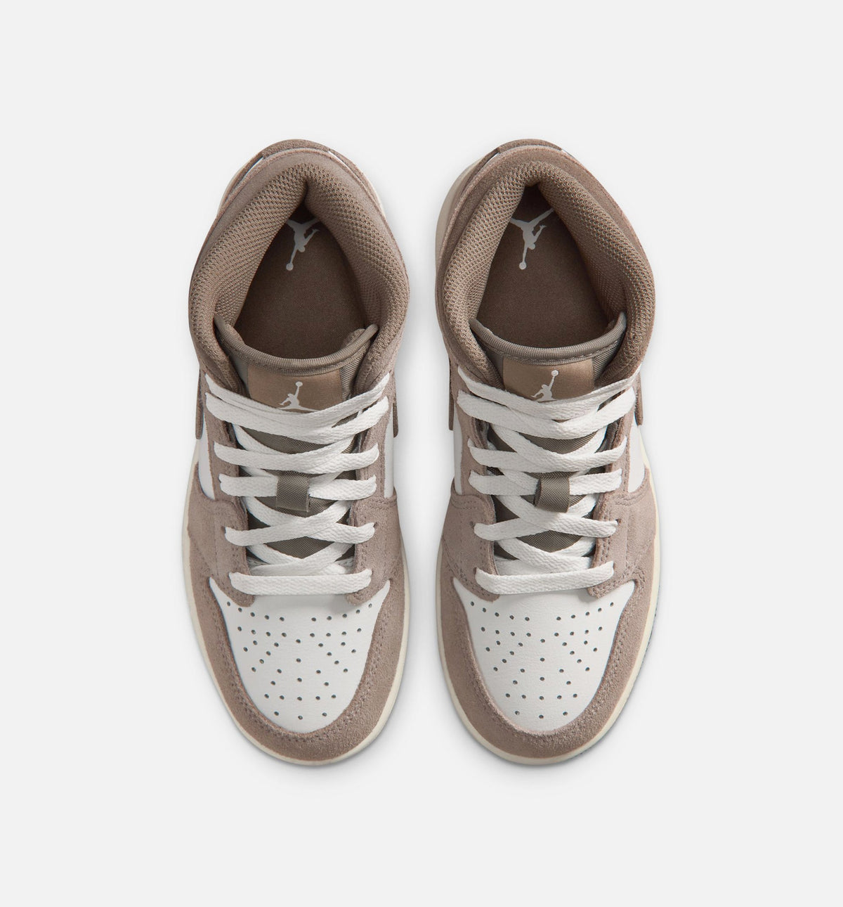 Air Jordan 1 Mid Grade School Lifestyle Shoe – Enigma Stone/Olive Grey/Summit White