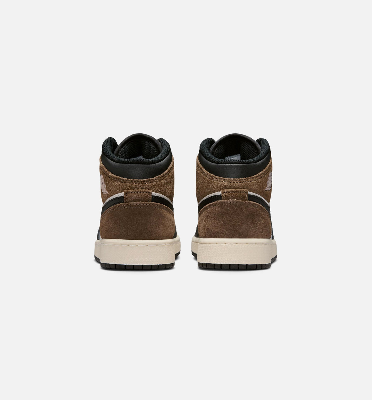 Air Jordan 1 Mid Grade School Lifestyle Shoe – Black/Phantom/Palomino/University Red