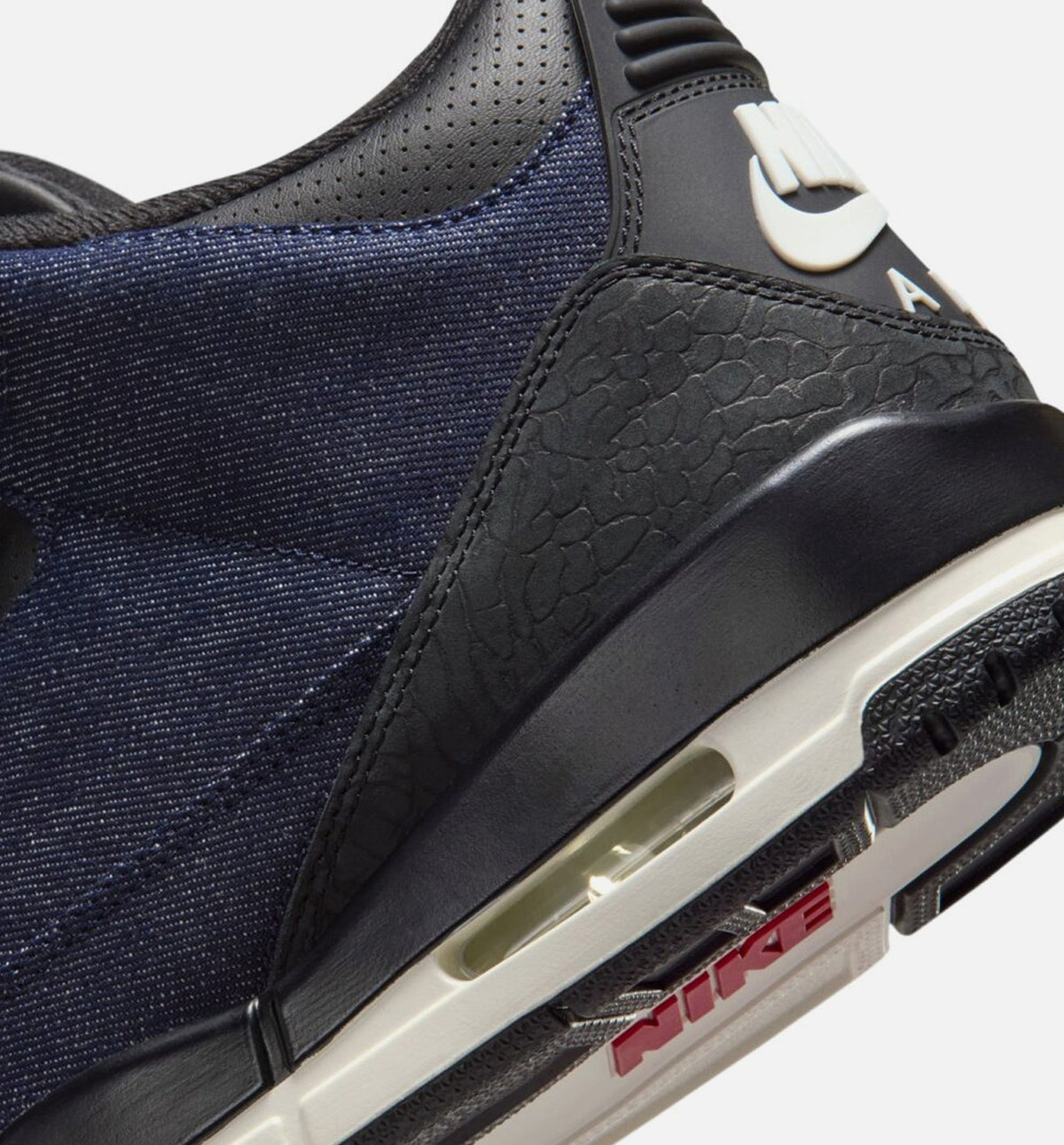Air Jordan 3 x Levi's Indigo and Gym Red Men's Lifestyle Shoe – Denim/Black/Sail