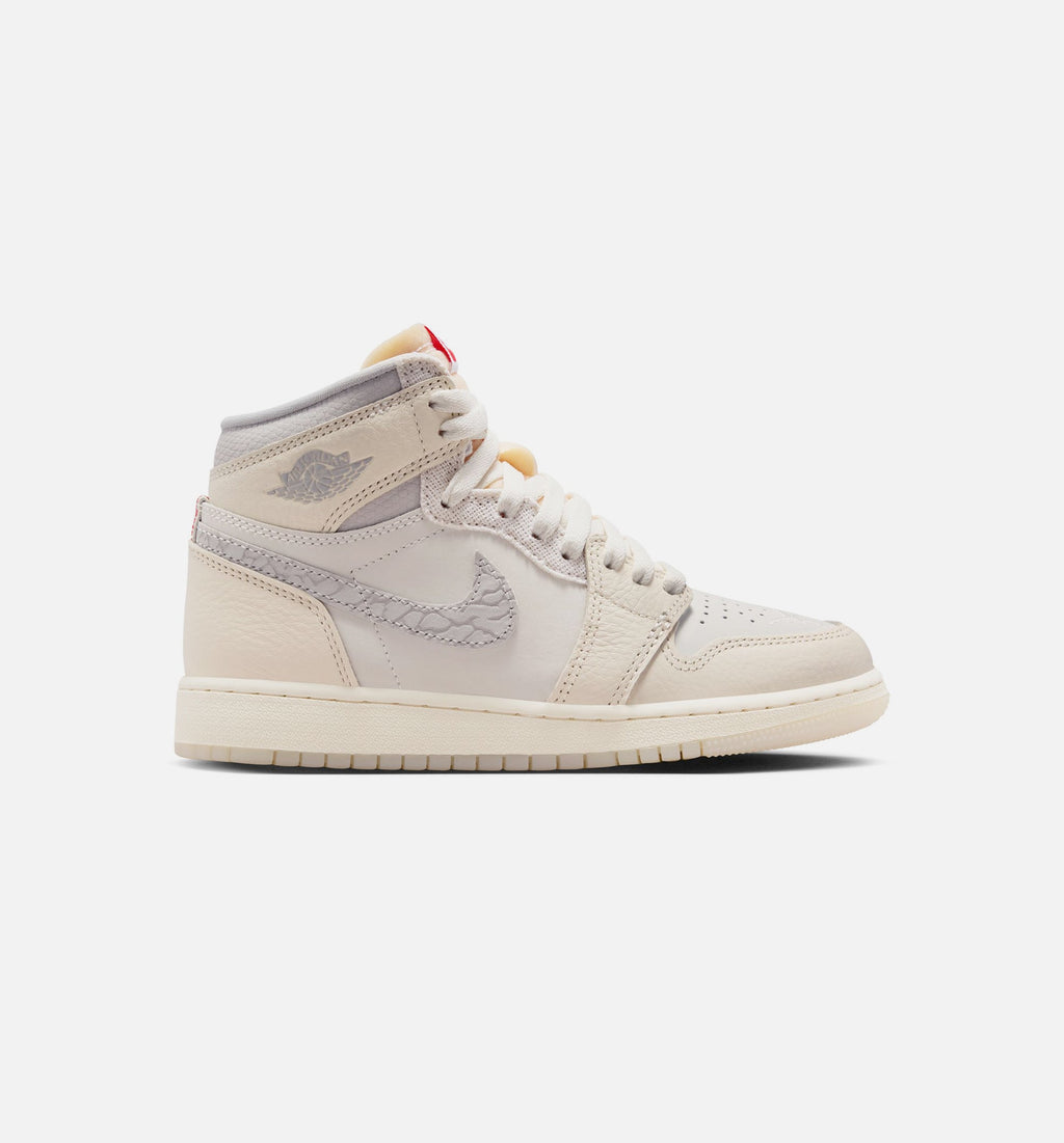 Air Jordan 1 Retro High OG Sail Grade School Lifestyle Shoe – Sail/University Red/Pale Ivory/Coconut Milk/Phantom