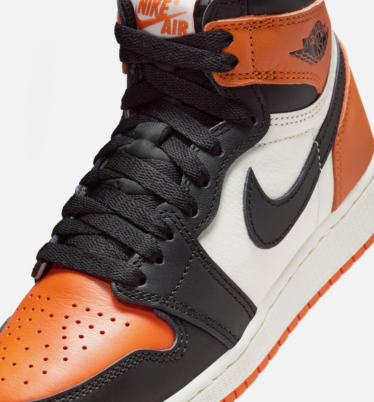 Air Jordan 1 Retro High OG Shattered Backboard Grade School Lifestyle Shoe – Black/Sail/Starfish