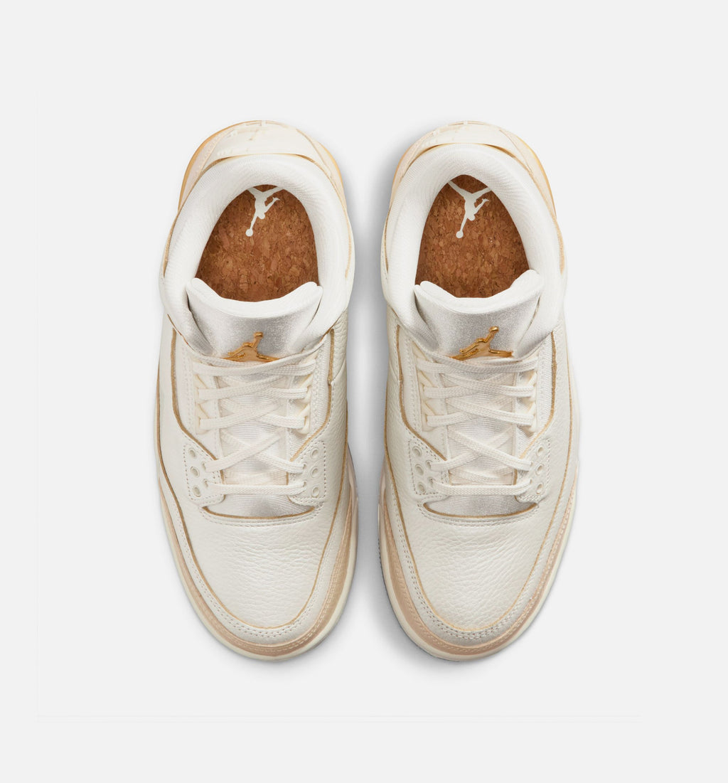 Air Jordan 3 Retro Sail and Pale Ivory Women's Lifestyle Shoe – Sail/Team Gold/Pale Ivory/Metallic Gold/Ice