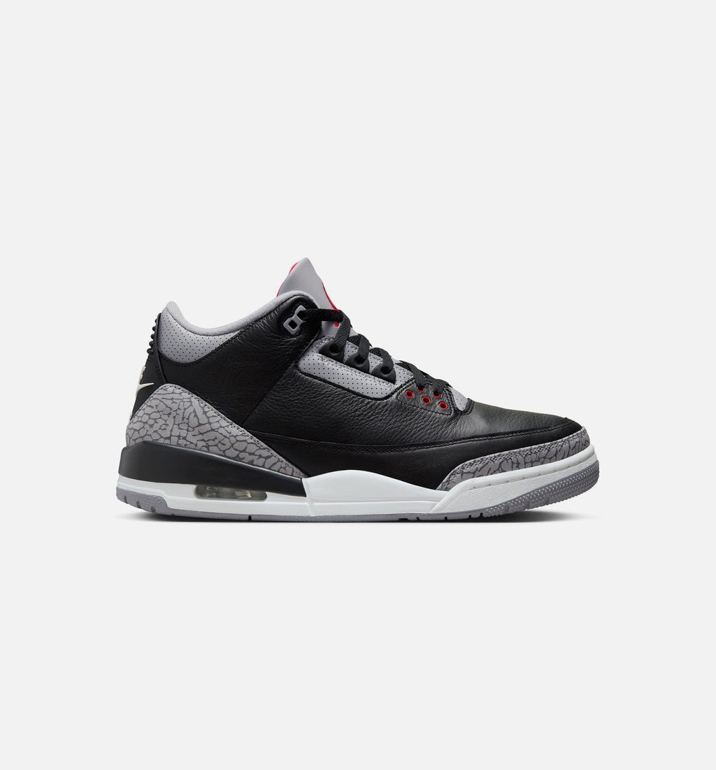 Air Jordan 3 Retro Black Cement Men's Lifestyle Shoe – Black/Fire Red/Cement Grey/Summit White