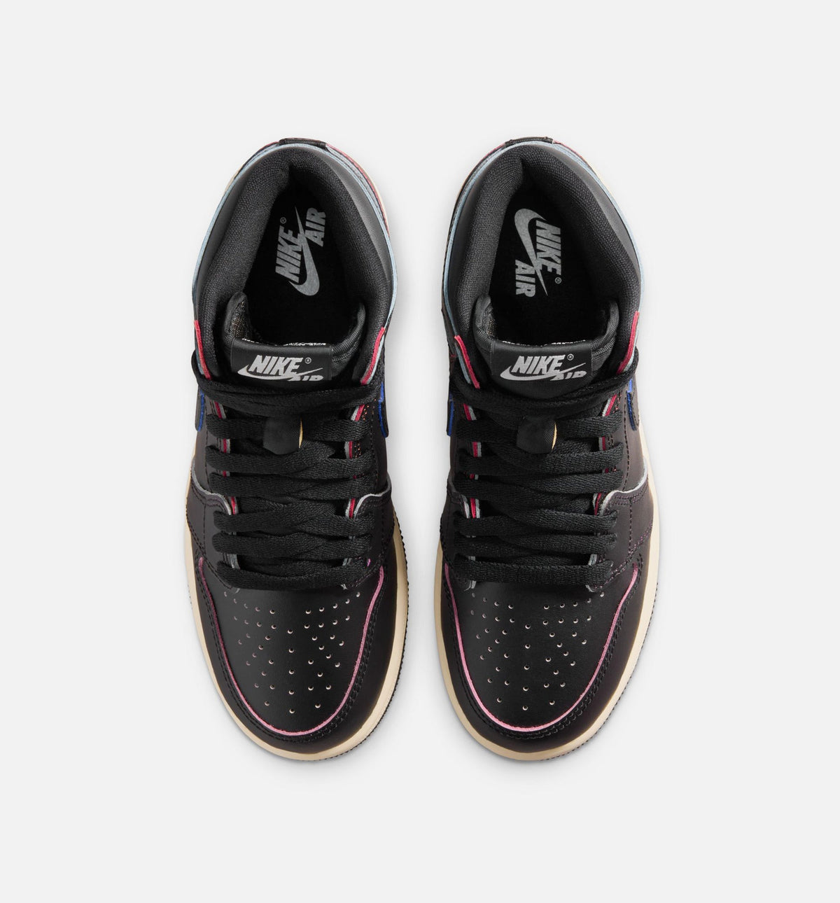 Air Jordan 1 Retro High OG Black and Muslin Grade School Lifestyle Shoe – Black/Black/Muslin