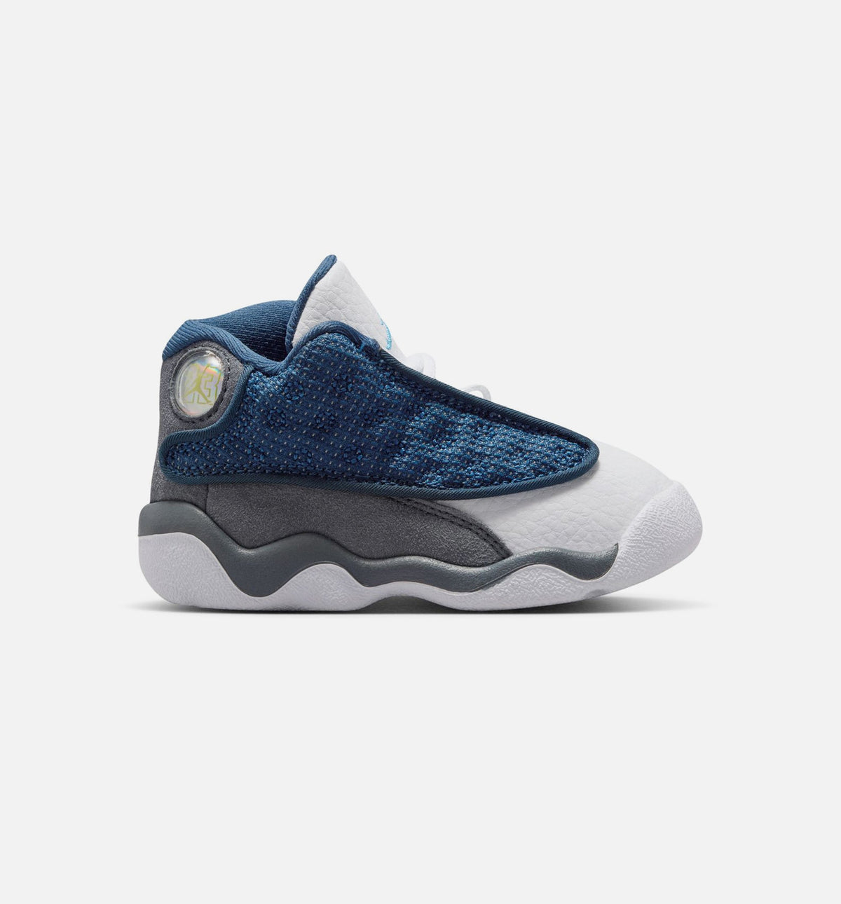 Air Jordan 13 Retro Navy and Flint Grey Infant/Toddler Lifestyle Shoe – Navy/University Blue/Flint Grey/White