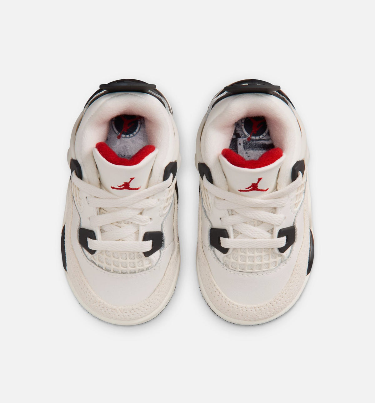 Air Jordan 4 Retro Flight Club Infant/Toddler Lifestyle Shoe – Sail/Black/University Red