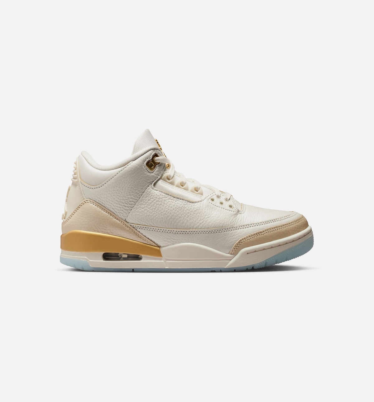 Air Jordan 3 Retro Sail and Pale Ivory Women's Lifestyle Shoe – Sail/Team Gold/Pale Ivory/Metallic Gold/Ice