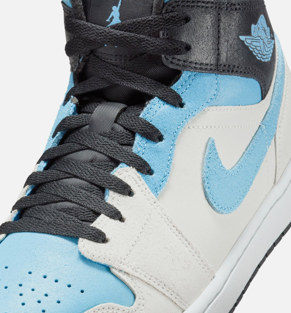 Air Jordan 1 Mid SE Men's Lifestyle Shoe – Summit White/Blue Chill/Black