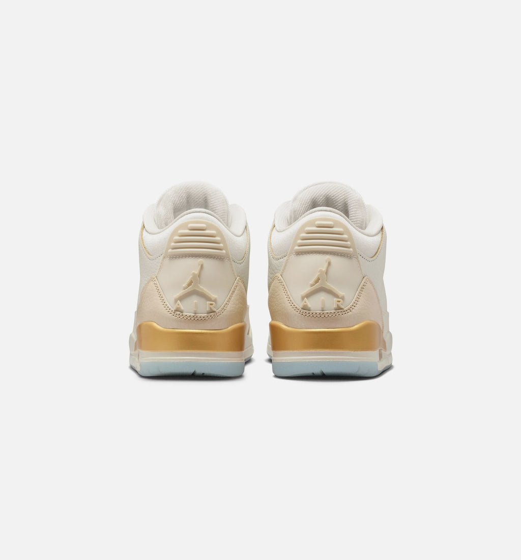 Air Jordan 3 Retro Sail and Pale Ivory Women's Lifestyle Shoe – Sail/Team Gold/Pale Ivory/Metallic Gold/Ice